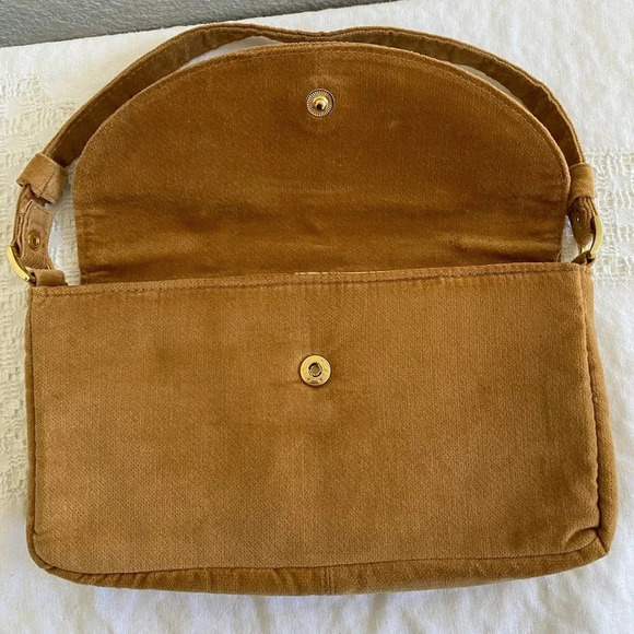 Vintage Victoria Secret camel corduroy Bag - Picture 2 of 6